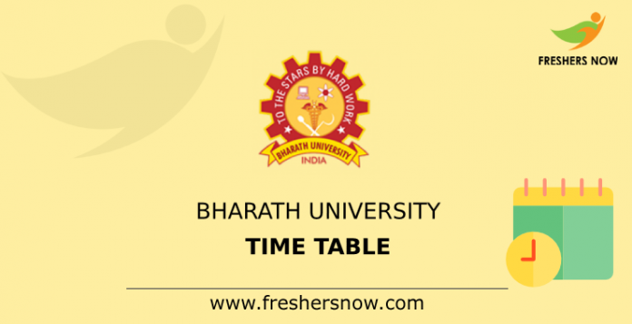 Bharath University Time Table