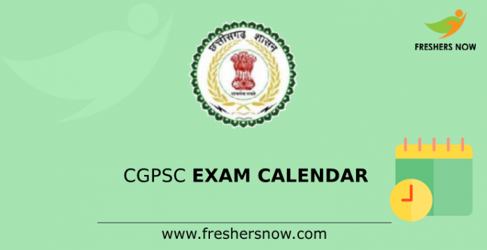 CGPSC Exam Calendar