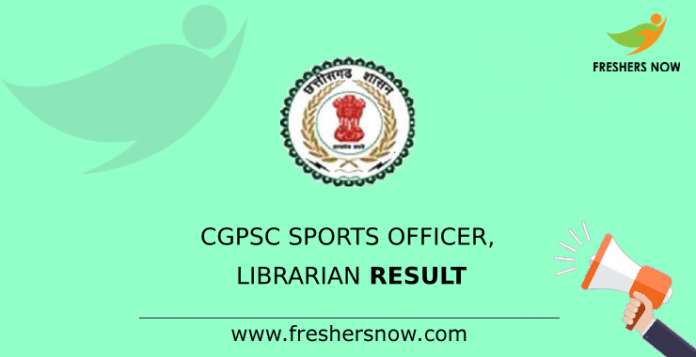 CGPSC Sports Officer, Librarian Result