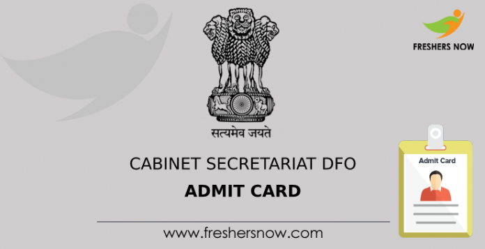 Cabinet Secretariat DFO Admit Card