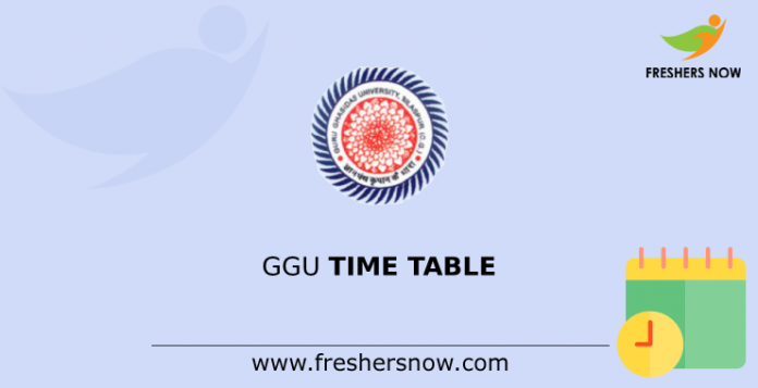 GGU Time Table