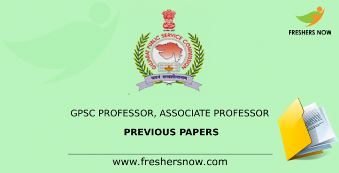 GPSC Professor, Associate Professor Previous Papers