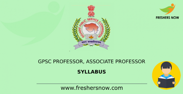 GPSC Professor, Associate Professor Syllabus