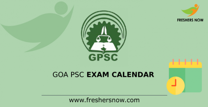 Goa PSC Exam Calendar