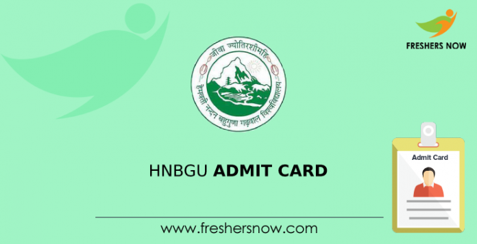 HNBGU Admit Card