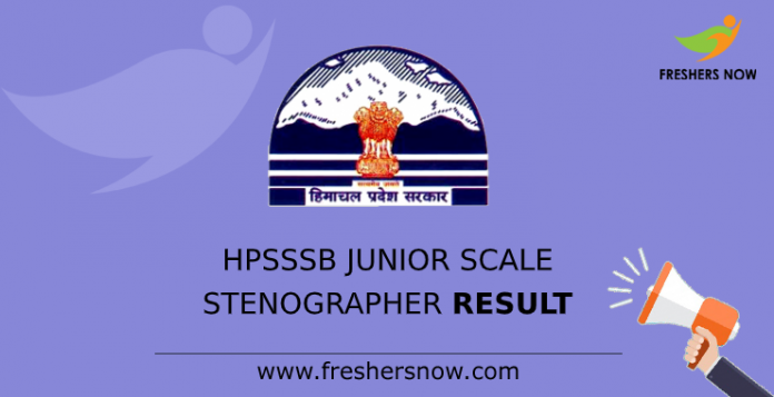 HPSSSB Junior Scale Stenographer Result