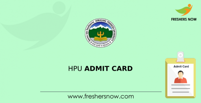 HPU Admit Card