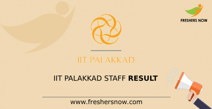 IIT Palakkad Staff Result