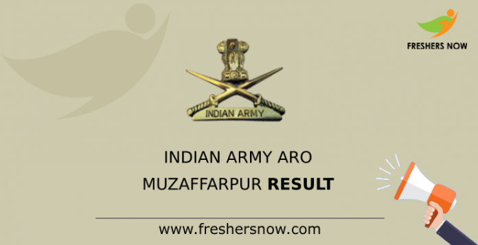 Indian Army ARO Muzaffarpur Result