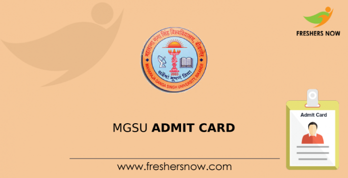 MGSU Admit Card