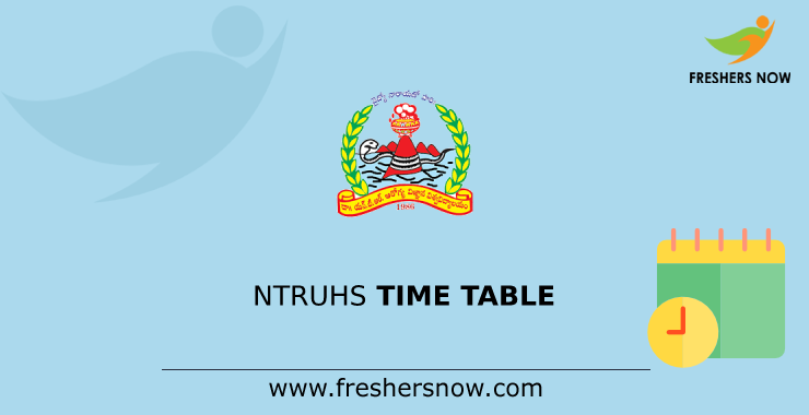 NTRUHS Time Table 2021 PDF BDS Ph.D MBBS Others Exams