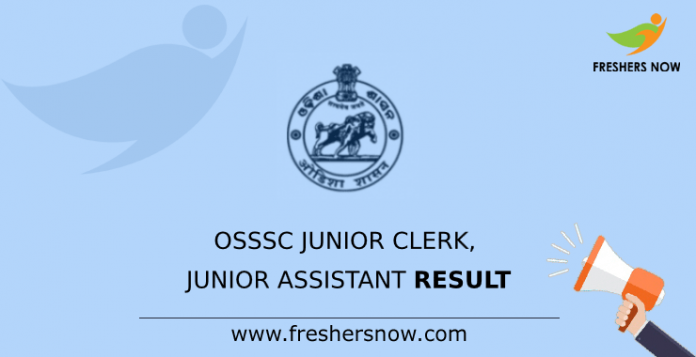 OSSSC Junior Clerk, Junior Assistant Result