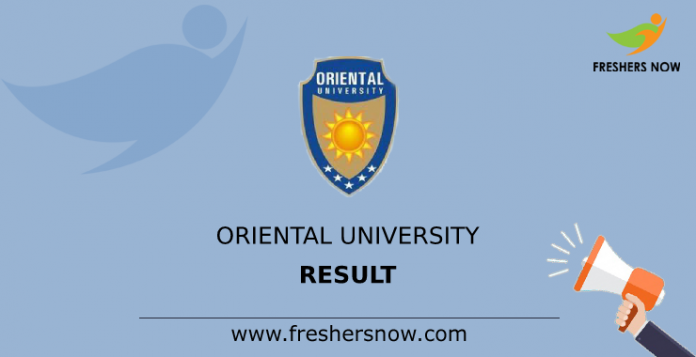 Oriental University Result
