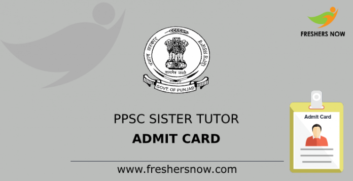 PPSC Sister Tutor Admit Card