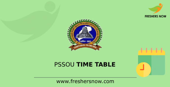 PSSOU Time Table