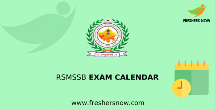 RSMSSB Exam Calendar