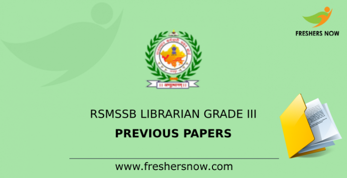 RSMSSB Librarian Grade III Previous papers