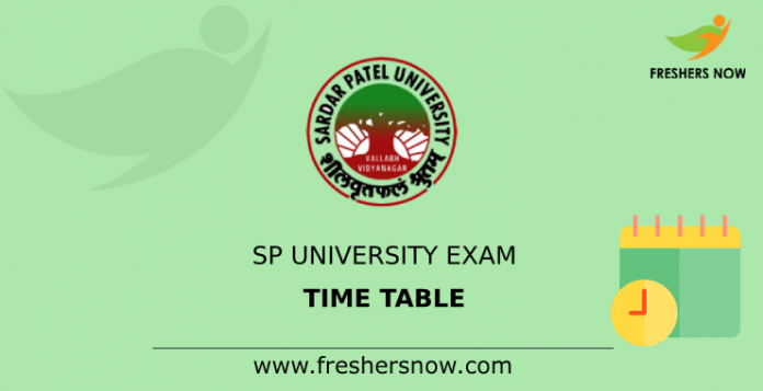 SP University Exam Time Table