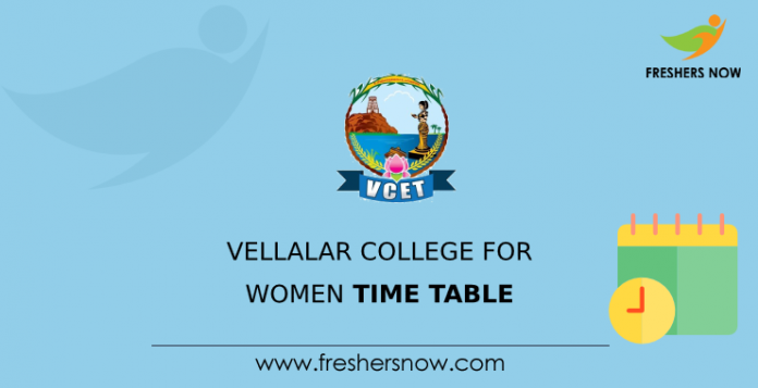 Vellalar College for Women Time Table