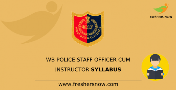 WB Police Staff Officer Cum Instructor Syllabus