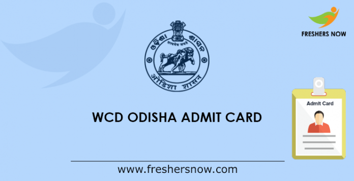 WCD Odisha Admit Card