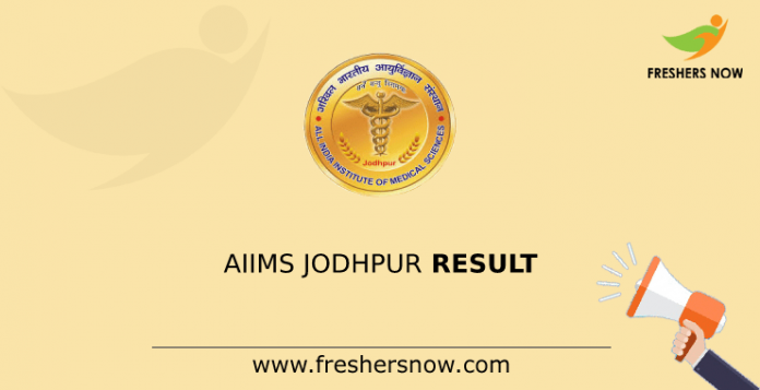 AIIMS Jodhpur Result