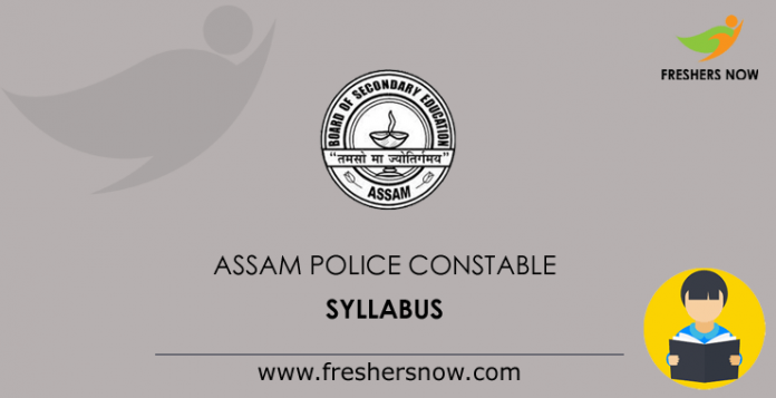 Assam Police Constable Syllabus