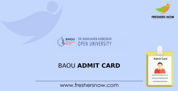 BAOU Admit Card