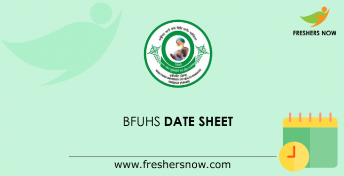 BFUHS Date Sheet