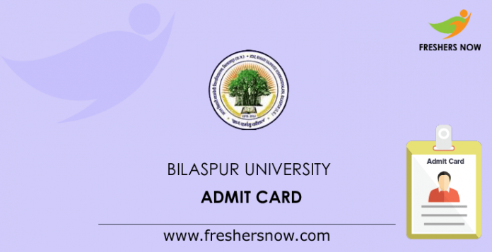 Bilaspur University Admit Card