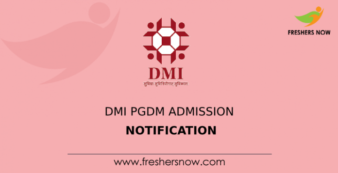 DMI PGDM Admission Notification
