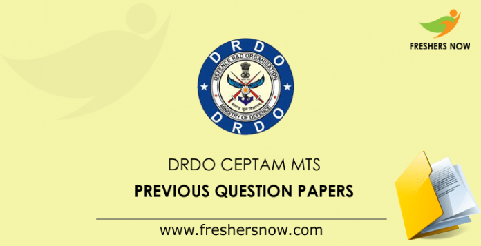 DRDO Ceptam MTS Previous Question Papers