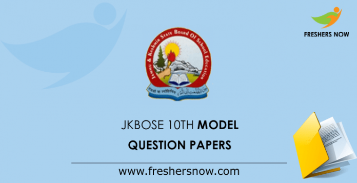 JKBOSE 10th Class Previous Question Papers