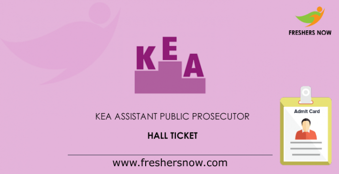 KEA Assistant Public Prosecutor Hall Ticket