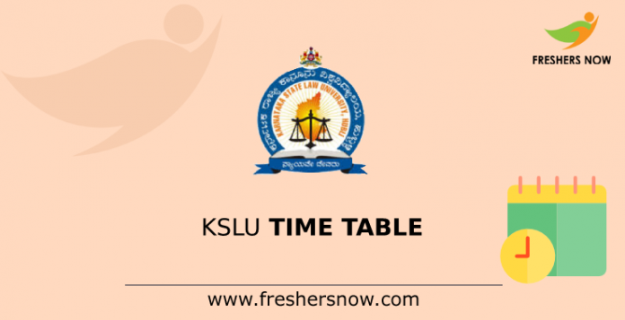 KSLU Time Table