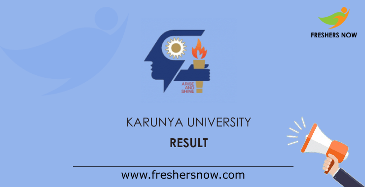 Karunya University Result 2023 Karunya Ba B Sc Ma Results