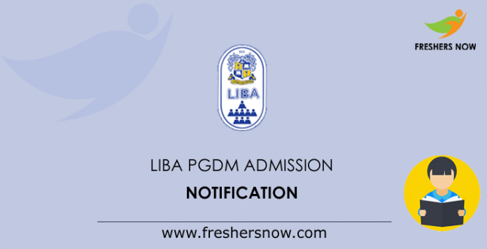 LIBA PGDM Admission Notification