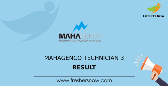 MAHAGENCO Technician 3 Result