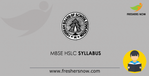 MBSE HSLC Syllabus 2021 PDF | Mizoram Board 10th Exam Pattern