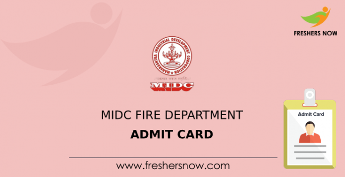 MIDC Fire Department Admit Card