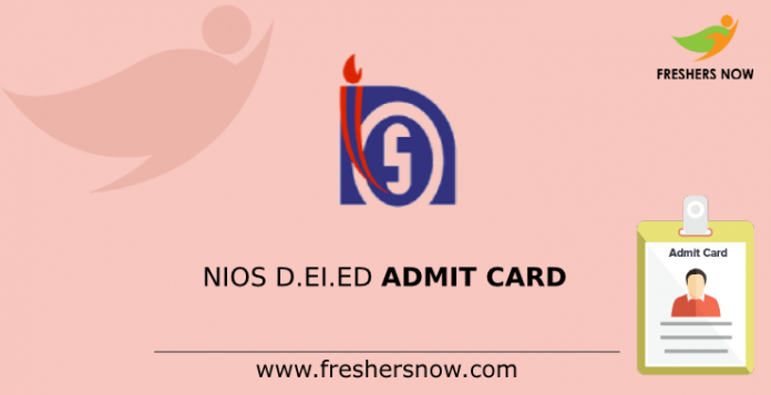 NIOS D.EI.Ed Admit Card