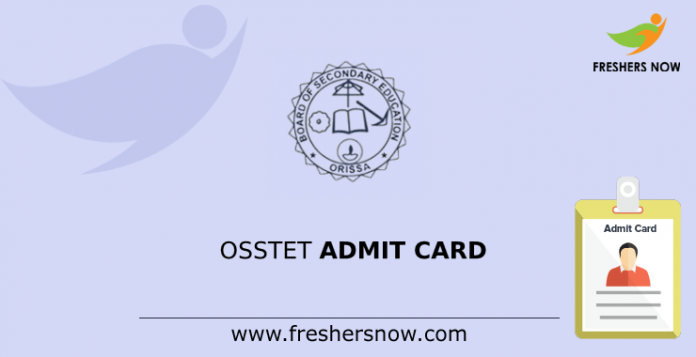 OSSTET Admit Card