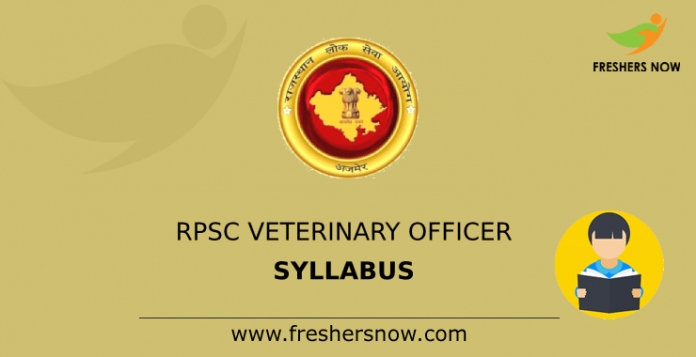 RPSC Veterinary Officer Syllabus