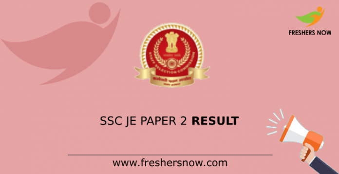 SSC JE Paper 2 Result