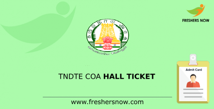 TNDTE COA Hall Ticket