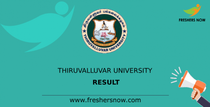Thiruvalluvar University Result