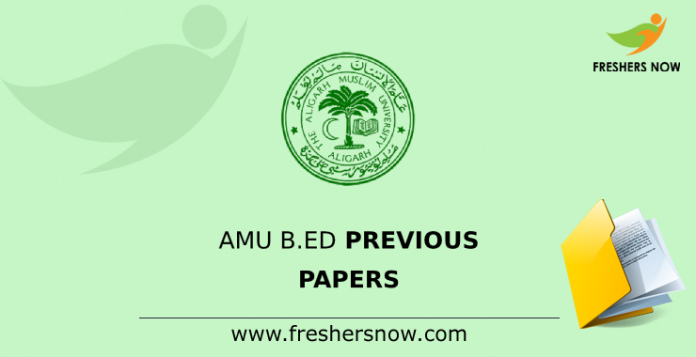 AMU B.Ed Previous Question Papers