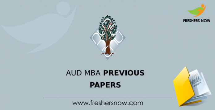 AUD MBA Previous Question Papers
