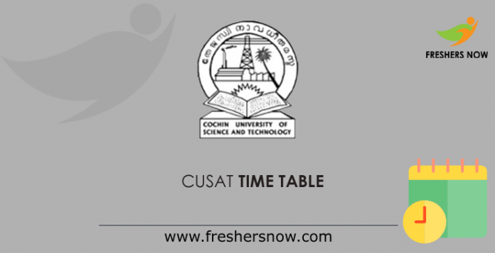 CUSAT Time Table