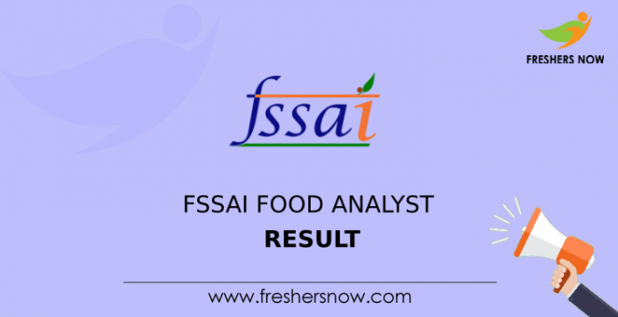 FSSAI Food Analyst Result
